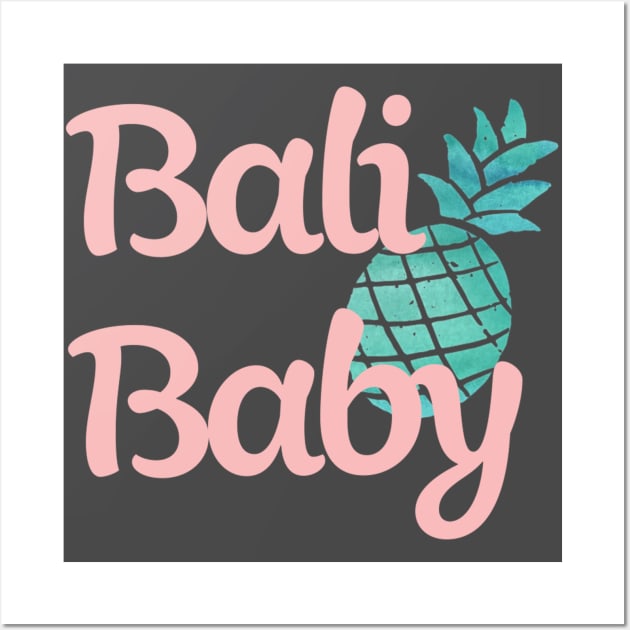 Bali Baby (pink) | Pineapple Design Wall Art by ABcreative